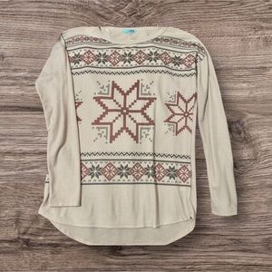 P.S. Kate Waffle Knit Pullover Small NWT